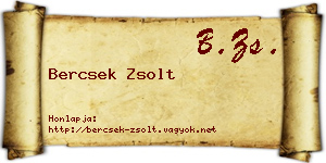 Bercsek Zsolt névjegykártya